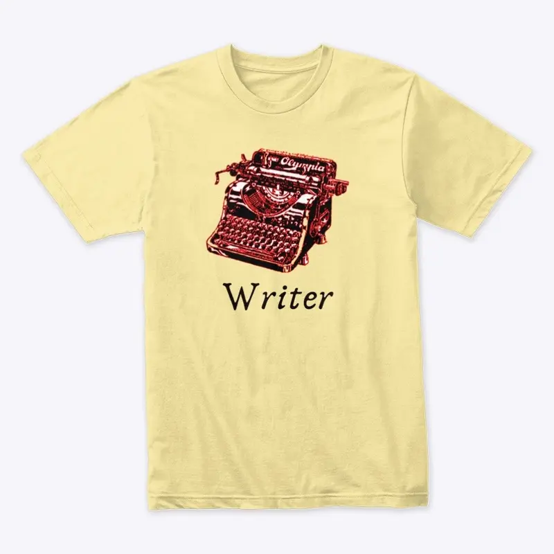 Red Typewriter Writer Black